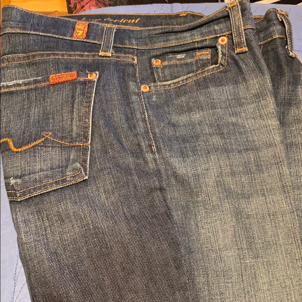 7 For All Mankind jeans, boot cut.